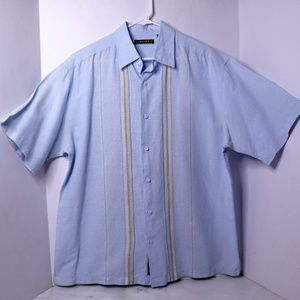 Cubavera Short Sleeve Button Down Collared Shirt